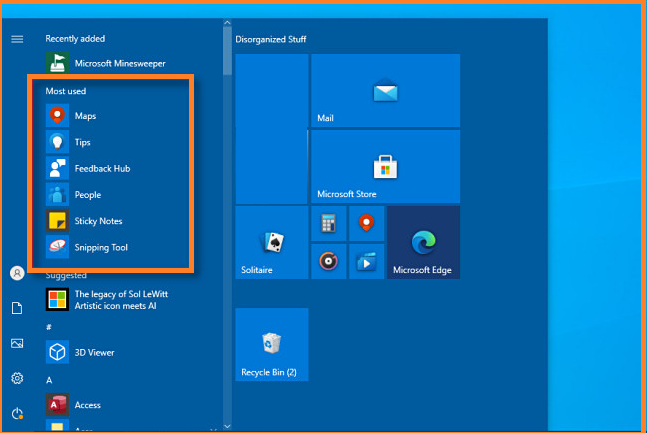 How to Hide Most Used Apps from the Start Menu