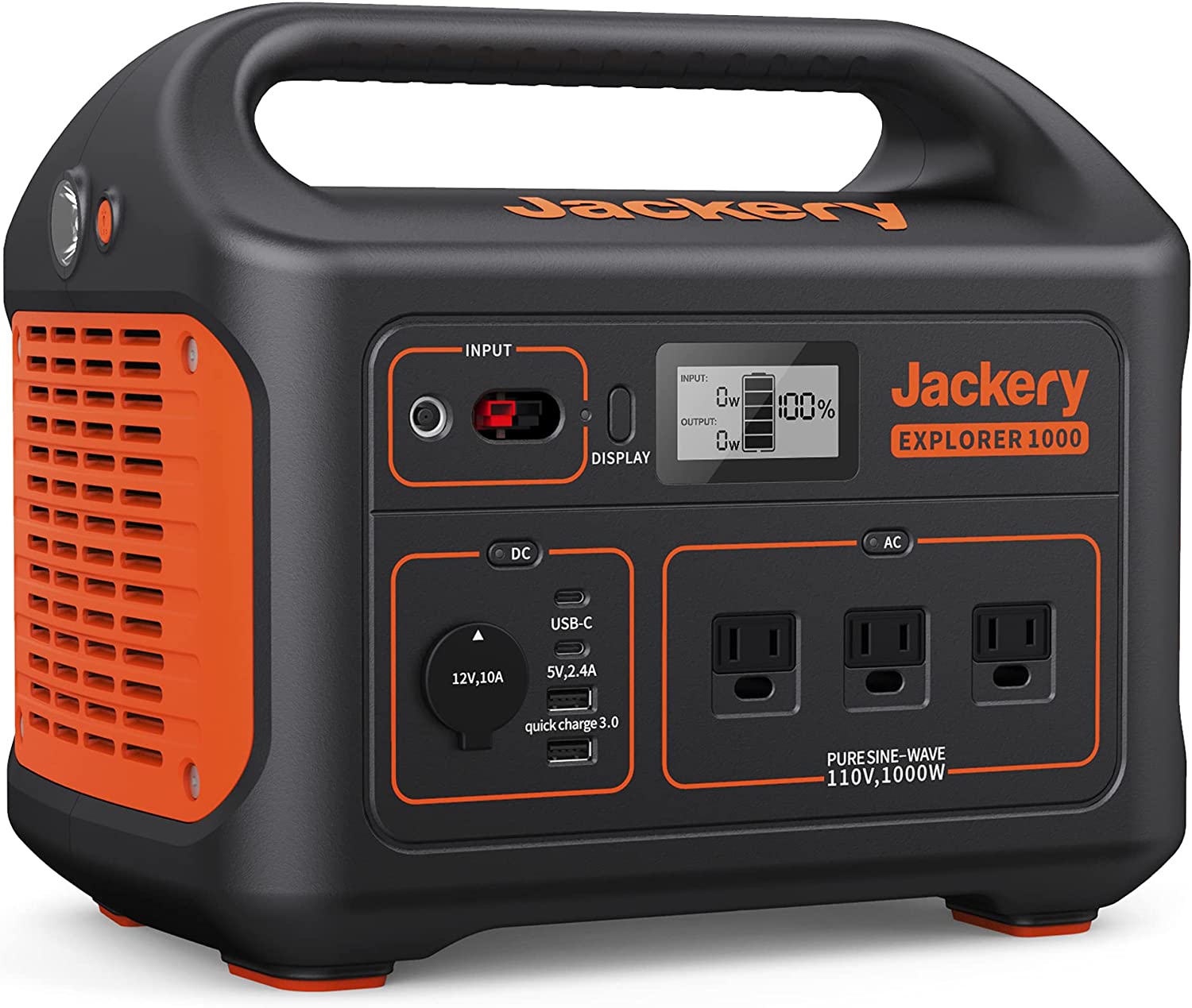 Amazon.com : Jackery Portable Power Station Explorer 1000, 1002Wh Solar  Generator (Solar Panel Optional) with 3x110V/1000W AC Outlets, Solar Mobile  Lithium Battery Pack for Outdoor RV/Van Camping, Emergency : Patio, Lawn &