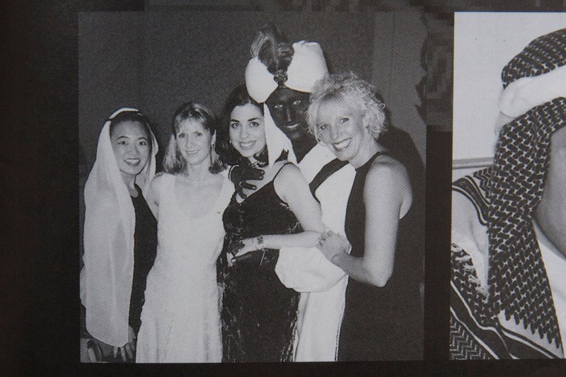Justin Trudeau, now the prime minister of Canada, appears in dark makeup on his face, neck and hands at a 2001  Arabian Nights -themed party at the West Point Grey Academy, the private school where he taught.