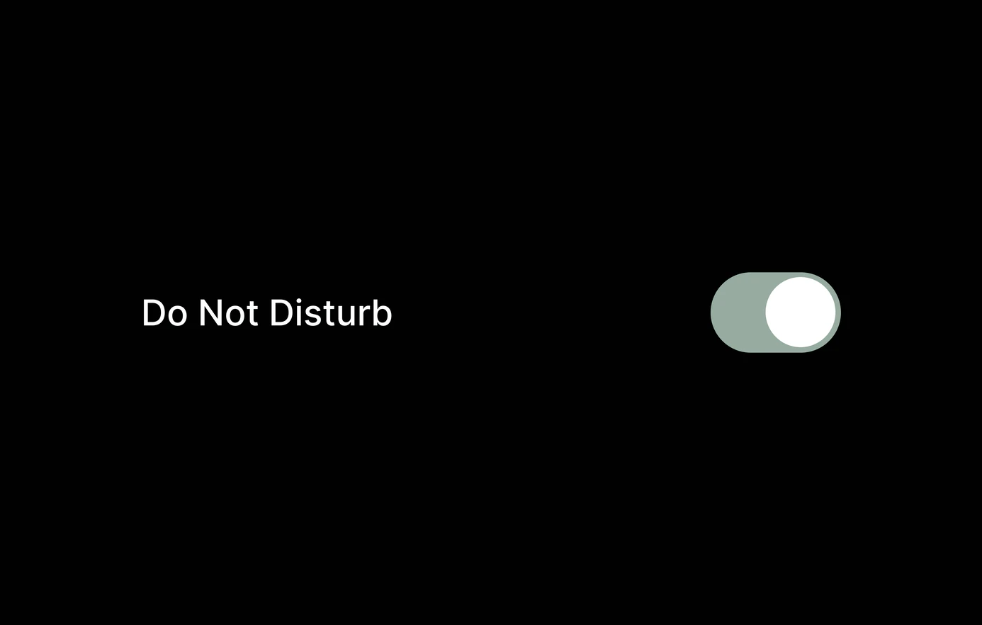 Do not disturb 