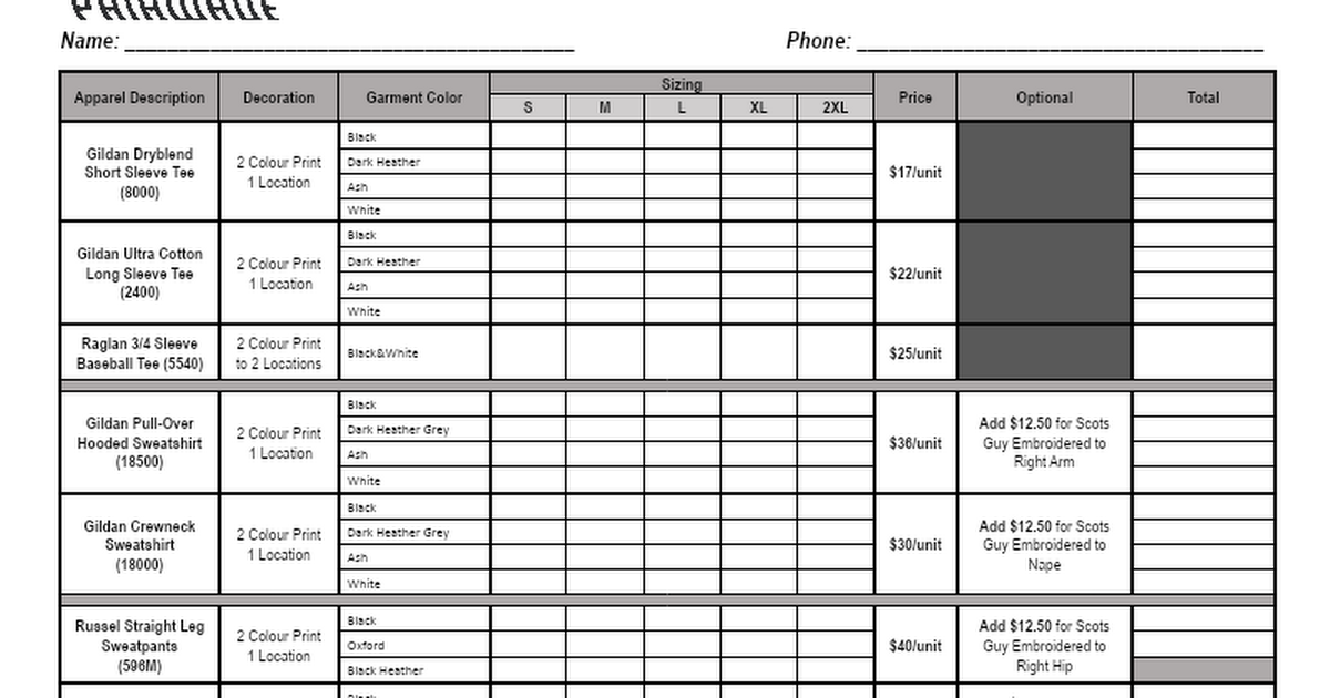 ABJ Grad 2023 - Order Sheet