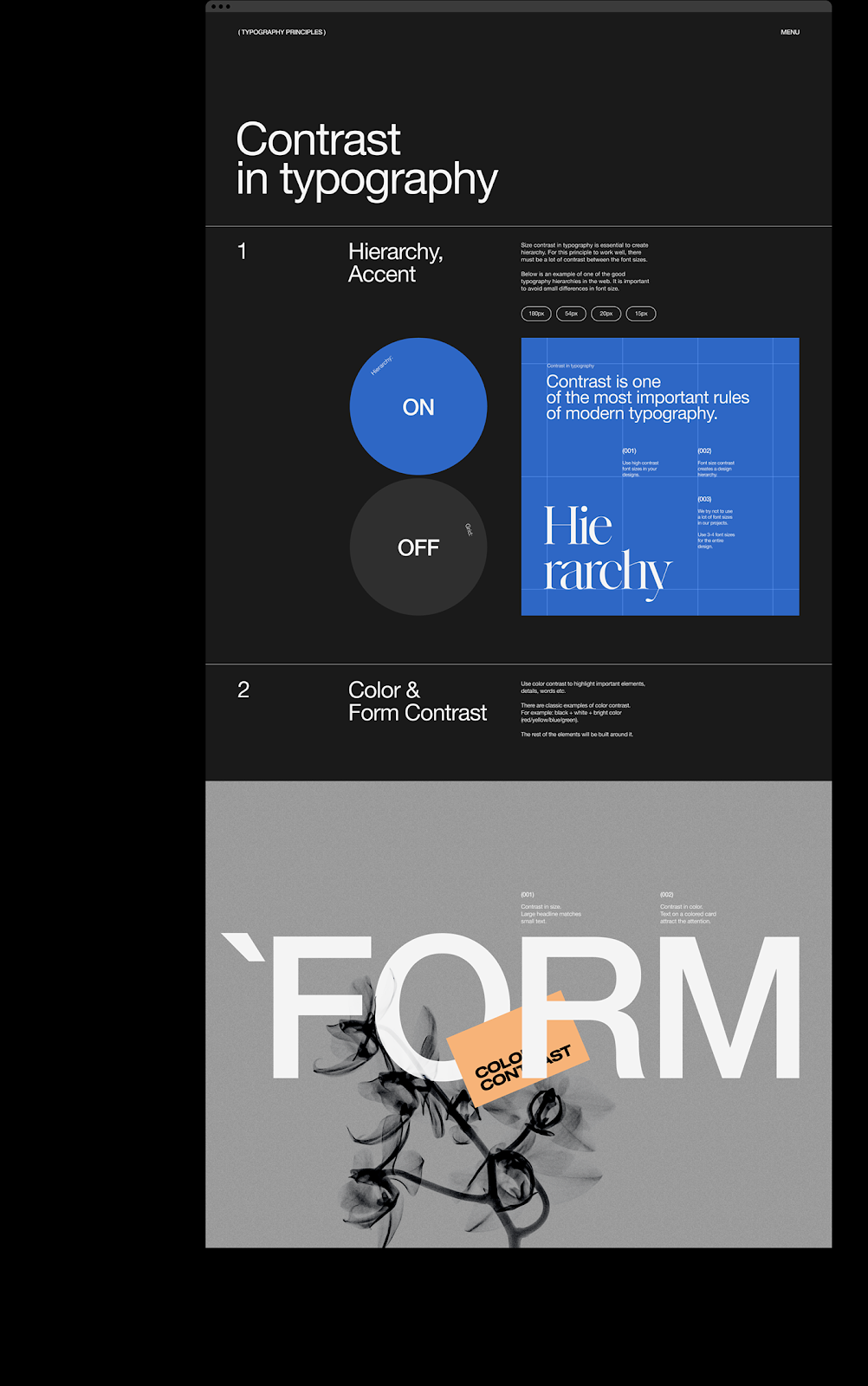 animation  black interaction minimal obys principles storytelling   swiss typography   Website