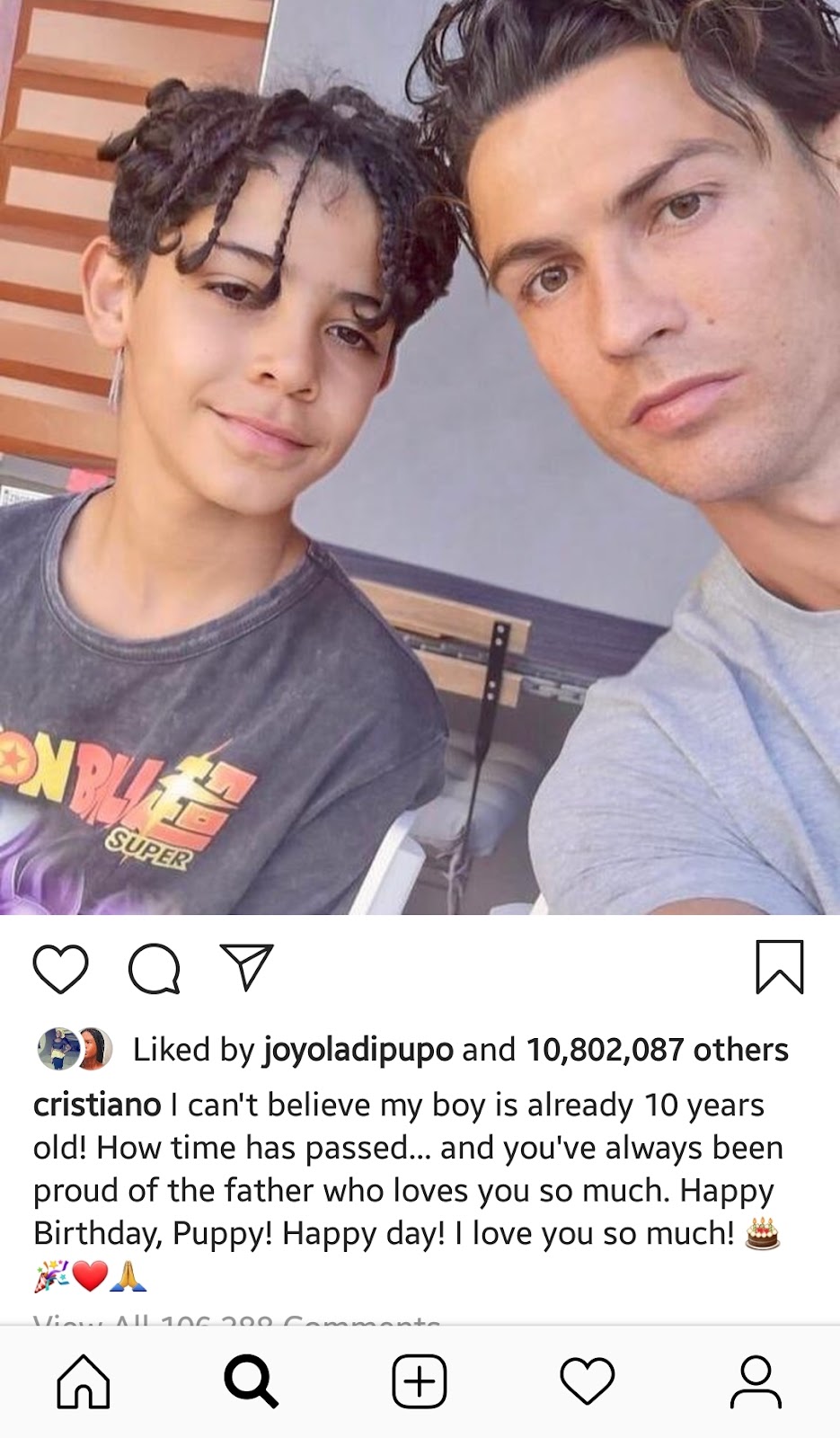 Instagram post from cristiano ronaldo featuring people
