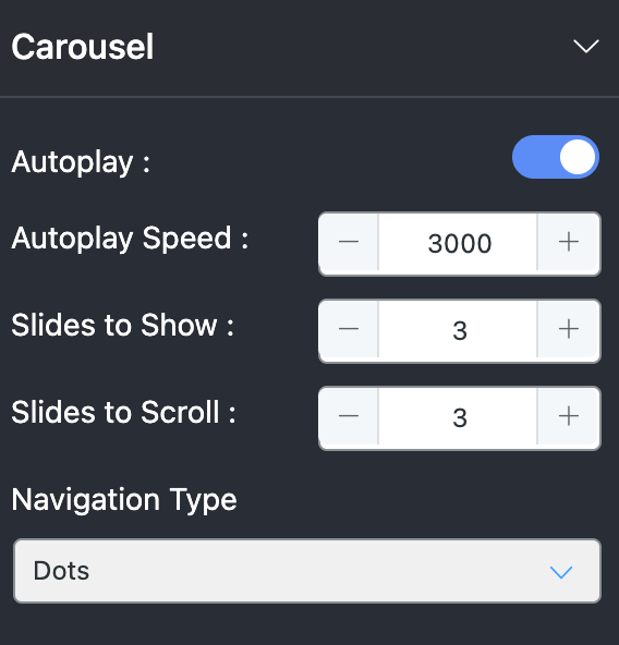 WP Social Ninja carousel settings