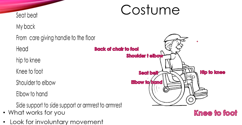 wheelchair costume sheet