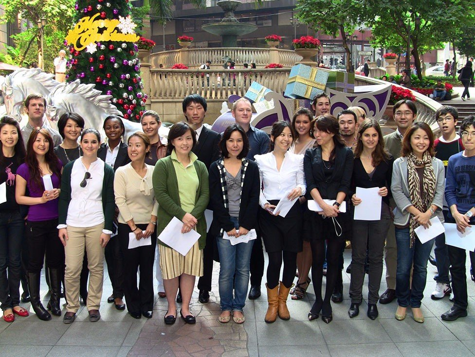 Students at Q Language taking a Mandarin course in Hong Kong