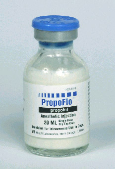 Propofol as marketed for veterinary use