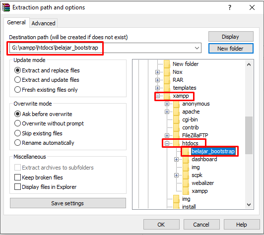 cara install bootstrap di xampp