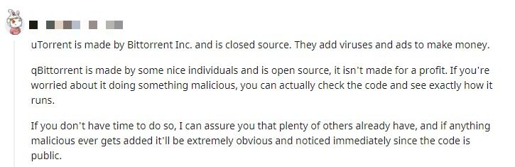 Is qBittorrent Safe According to Reddit qoute
