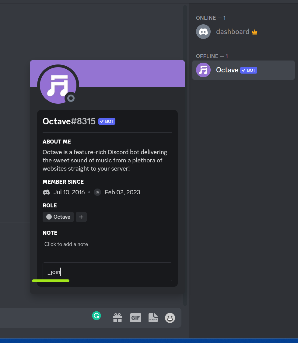 El comando _join se utiliza para unirse