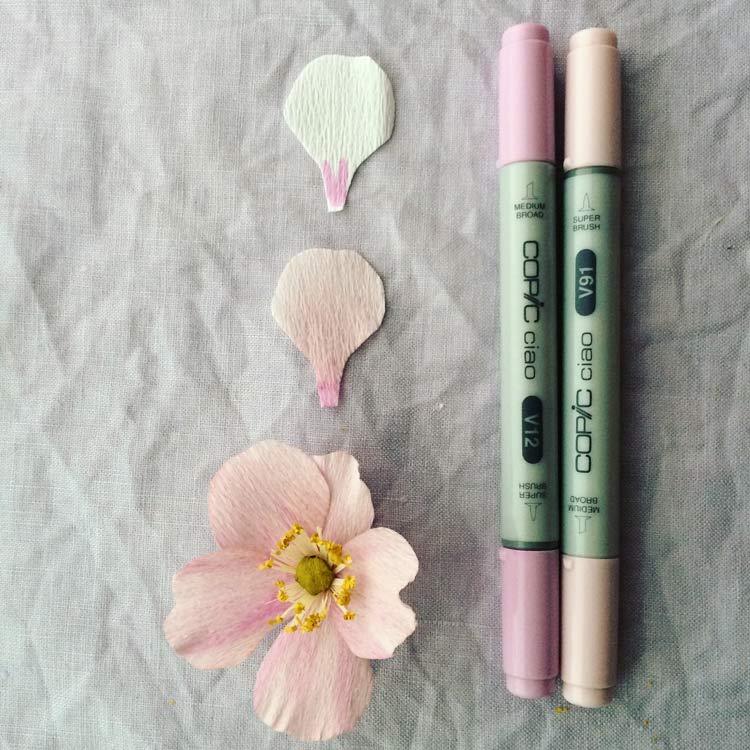 Color Paper Flowers | Copic Marker