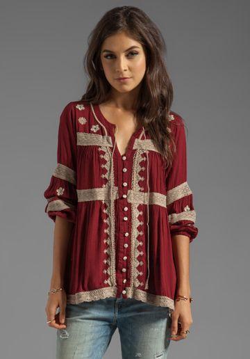 Free People Iris Boho Top in Deep Cranberry | REVOLVE | Boho tops, Boho  fashion, Boho chic fashion