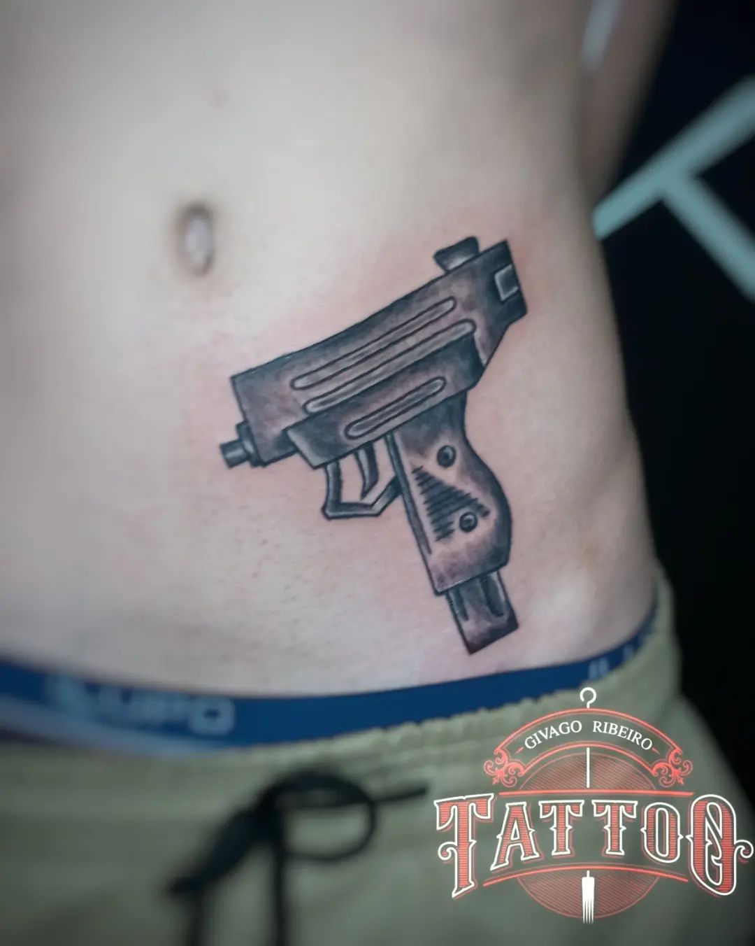 Fabulous Gun Tattoo Design