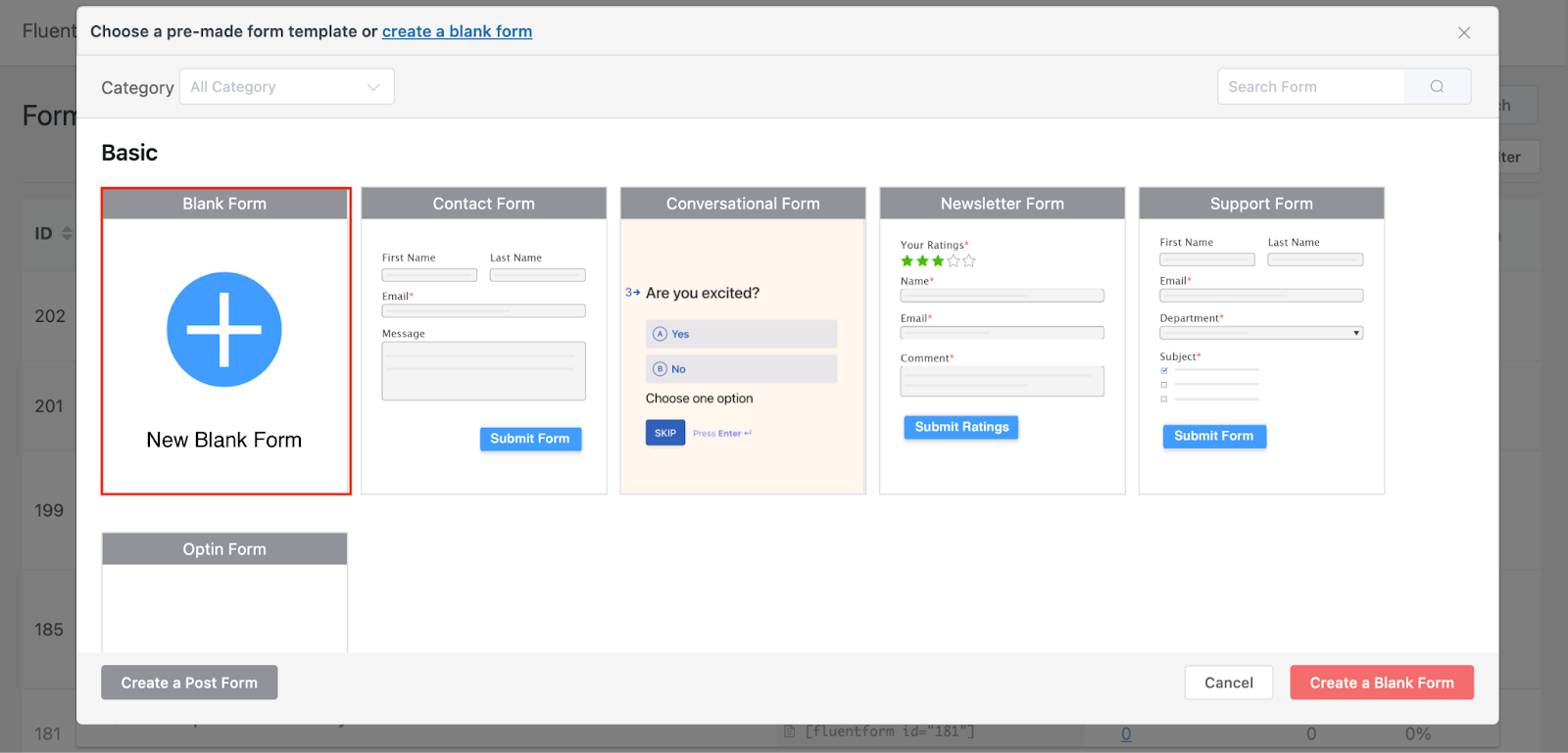 Pre-built templates, fluent forms