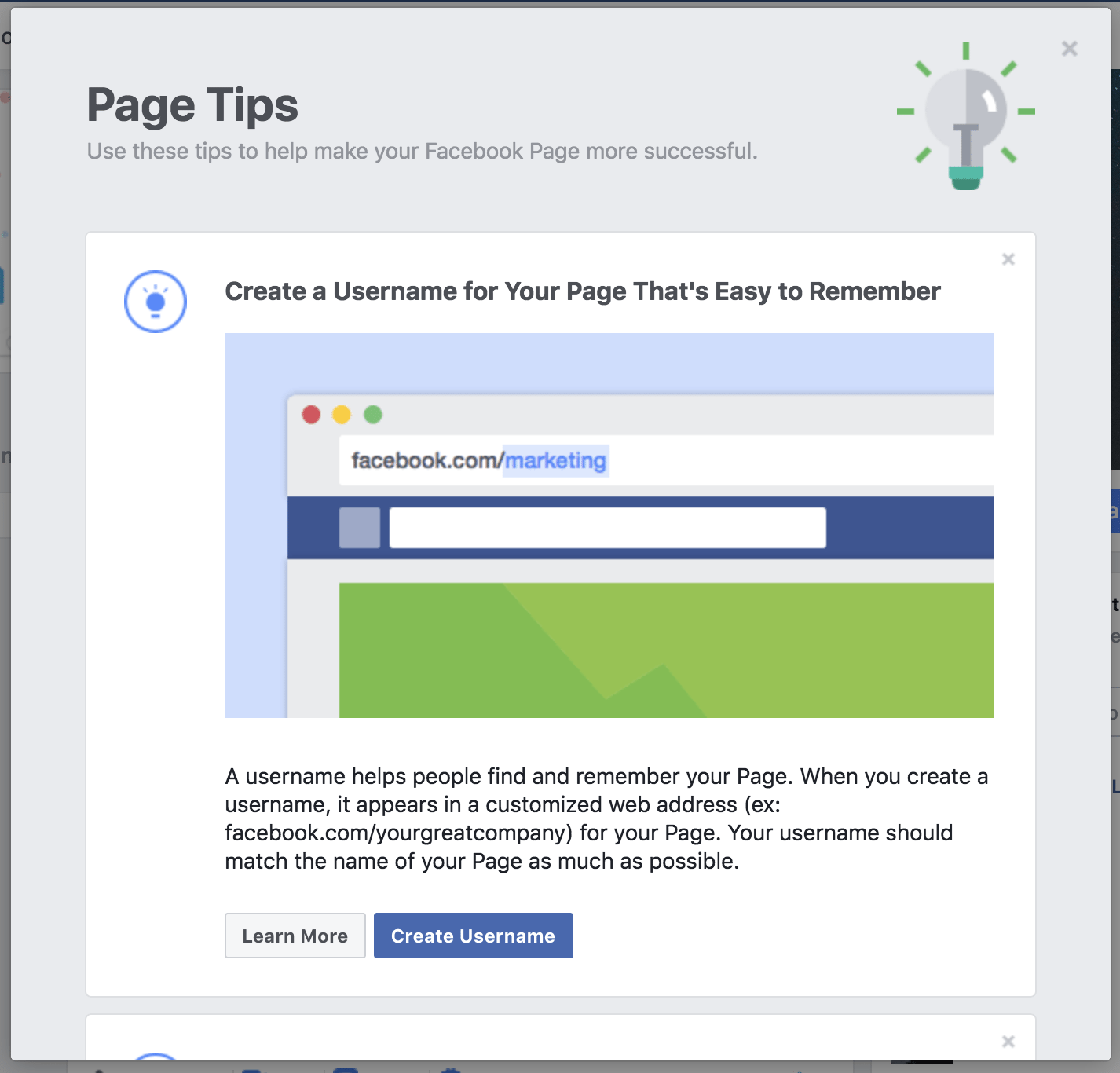  Facebook có cung cấp những tips giúp thiết lập Page hiệu quả hơn