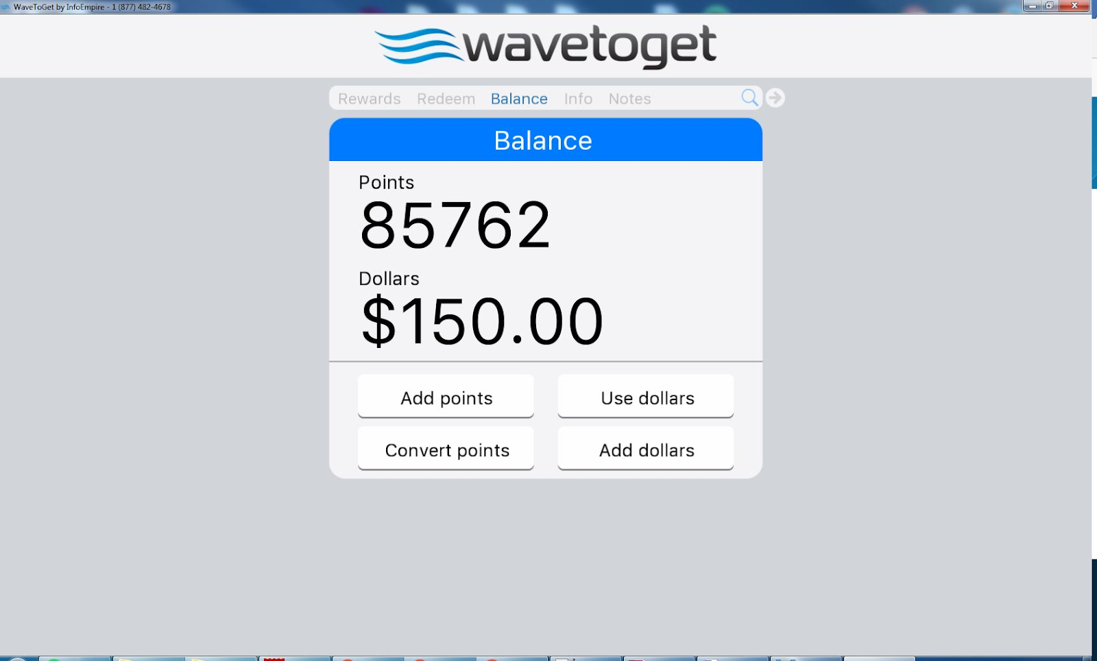 WaveToGet loyalty software