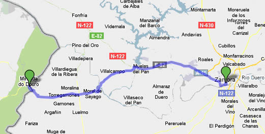 Mapa Ruta Duero