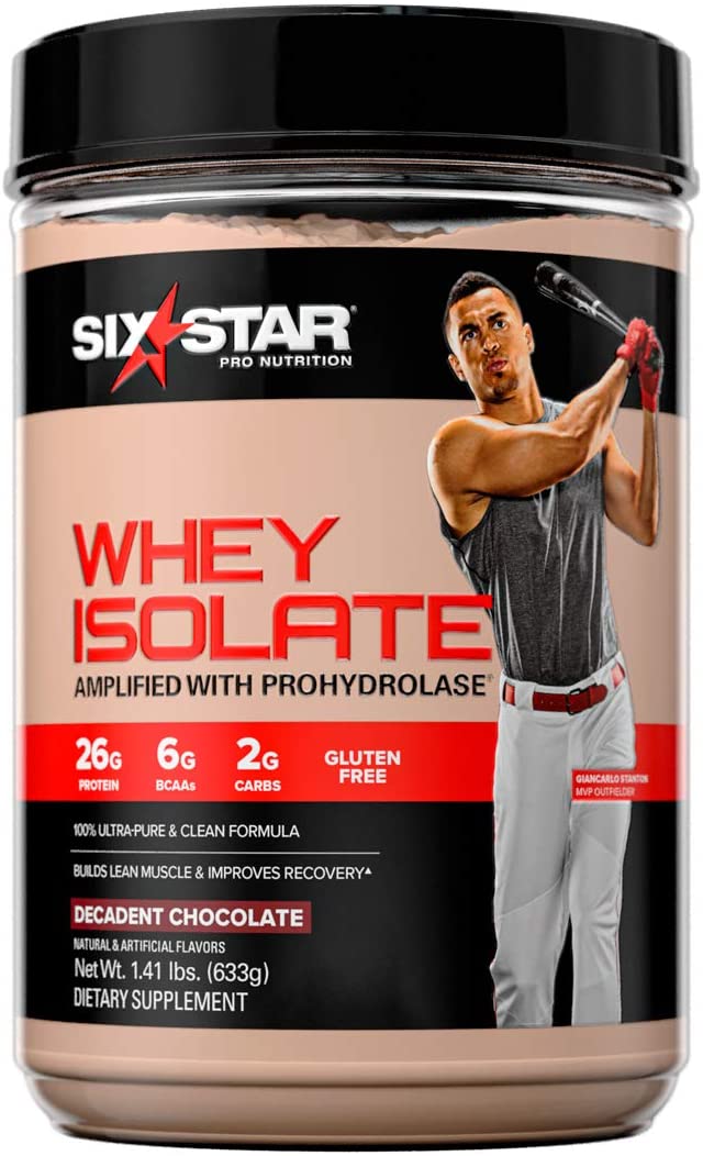Whey Protein Isolate | Six Star 100% Whey Isolate Protein Powder | Whey Protein Powder for Muscle Gain | Post Workout Muscle Recovery + Muscle Builder | Chocolate Protein Powder (20 Servings), 1.41 Pound (Pack of 1)