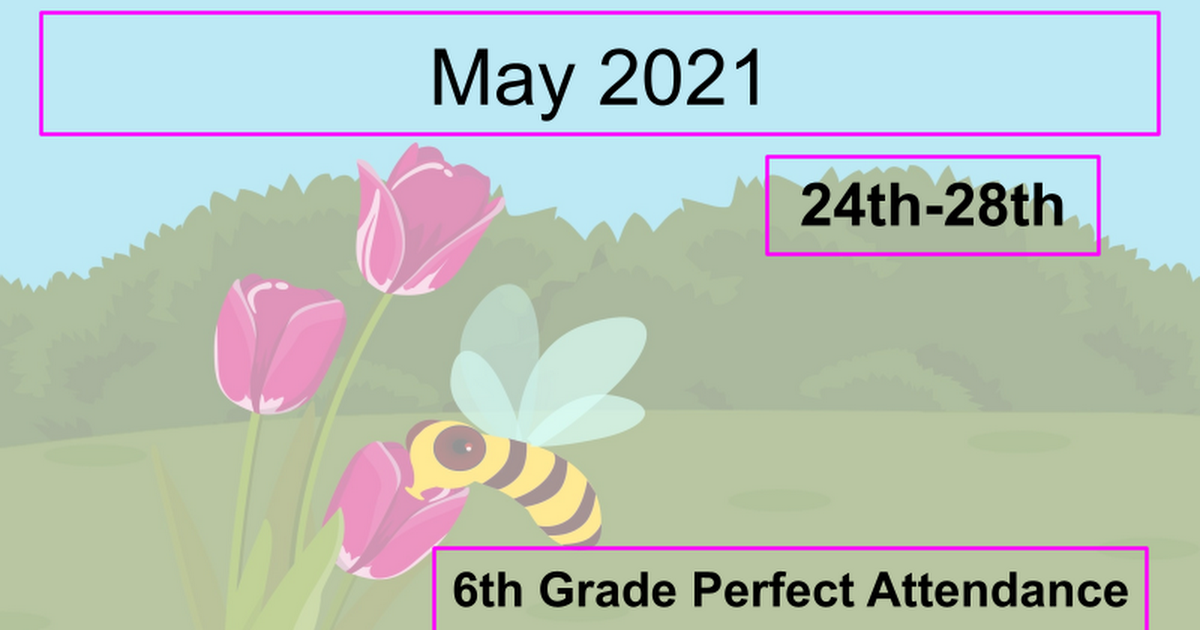 6th Grade PA May 24-28