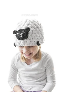 fun sheep knit toddler hat