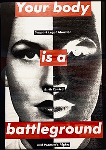 Image result for barbara kruger your body is a battleground wiki