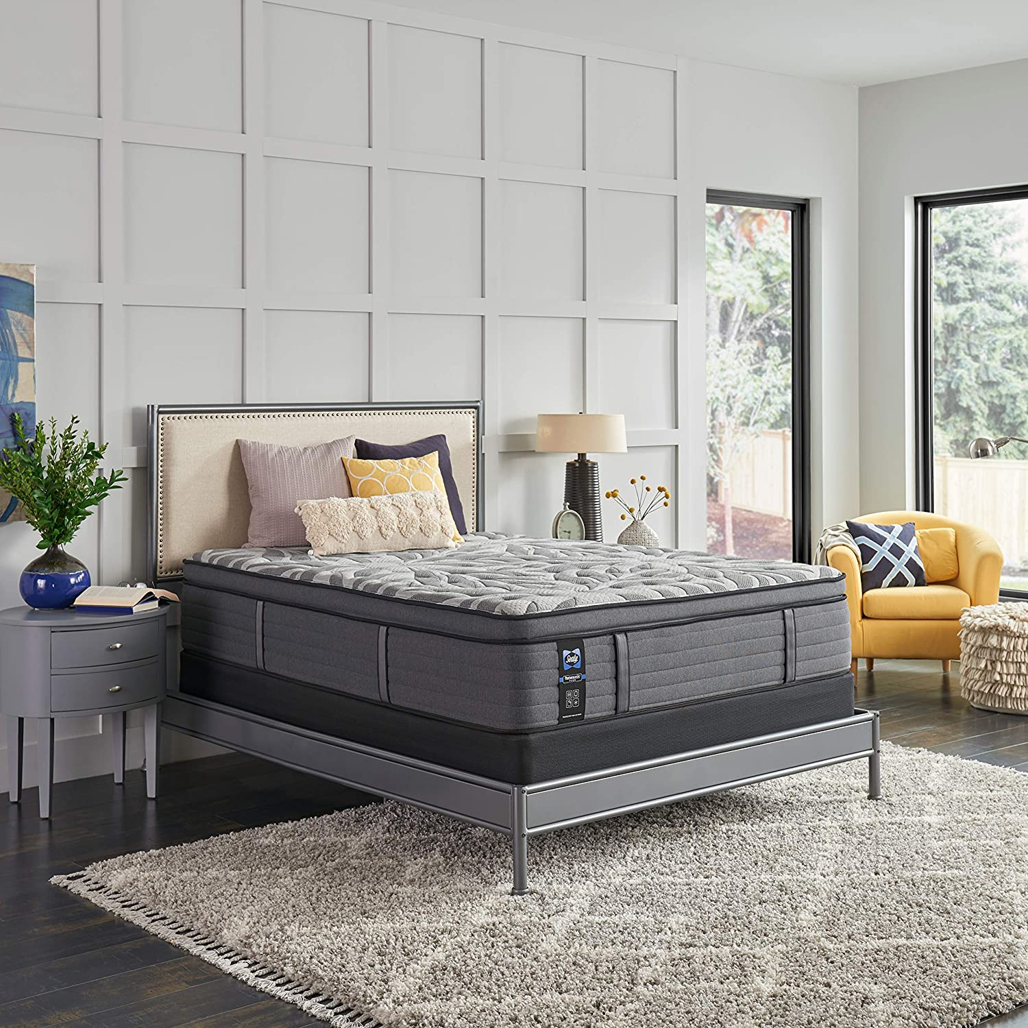 When choosing between an orthopedic mattress vs. a Posturepedic mattress, a Posturepedic mattress like this will provide extra support and comfort.
