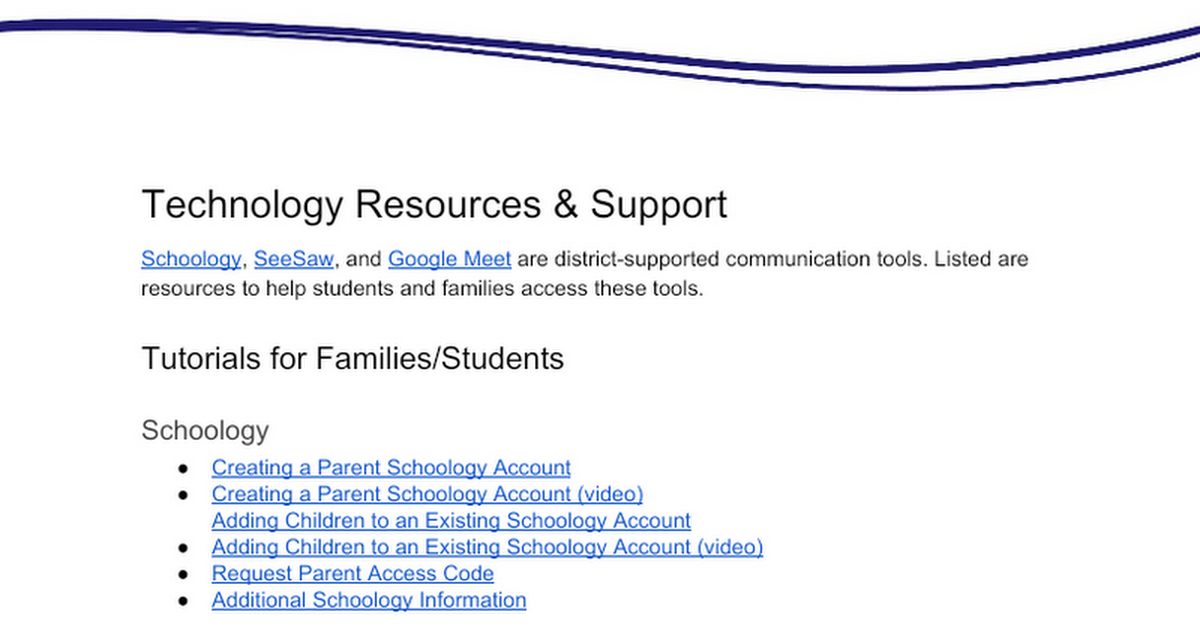 Family Technology Resources & Support