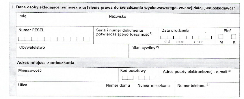 500 plus – wniosek - zrzut ekranu 2