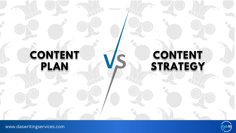 difference: content plan and strategy