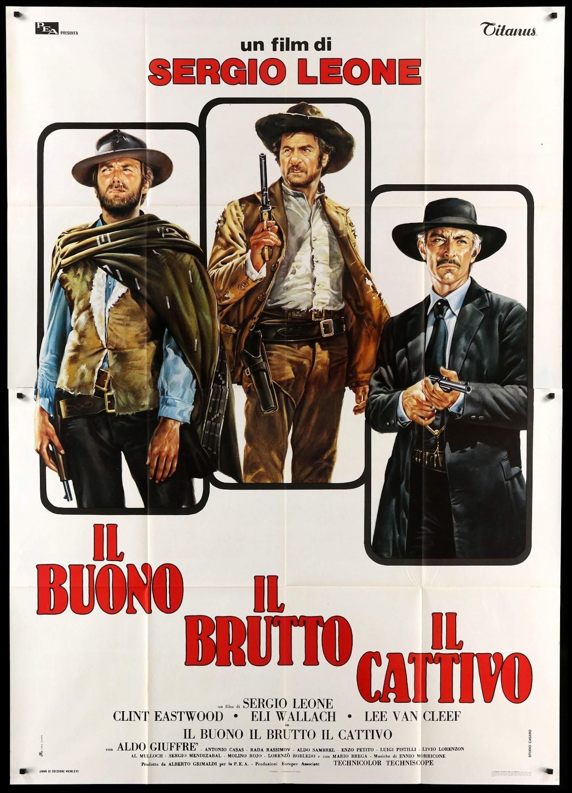 The Good, the Bad and the Ugly (1966) Original Italian Movie Poster -  Original Film Art - Vintage Movie Posters