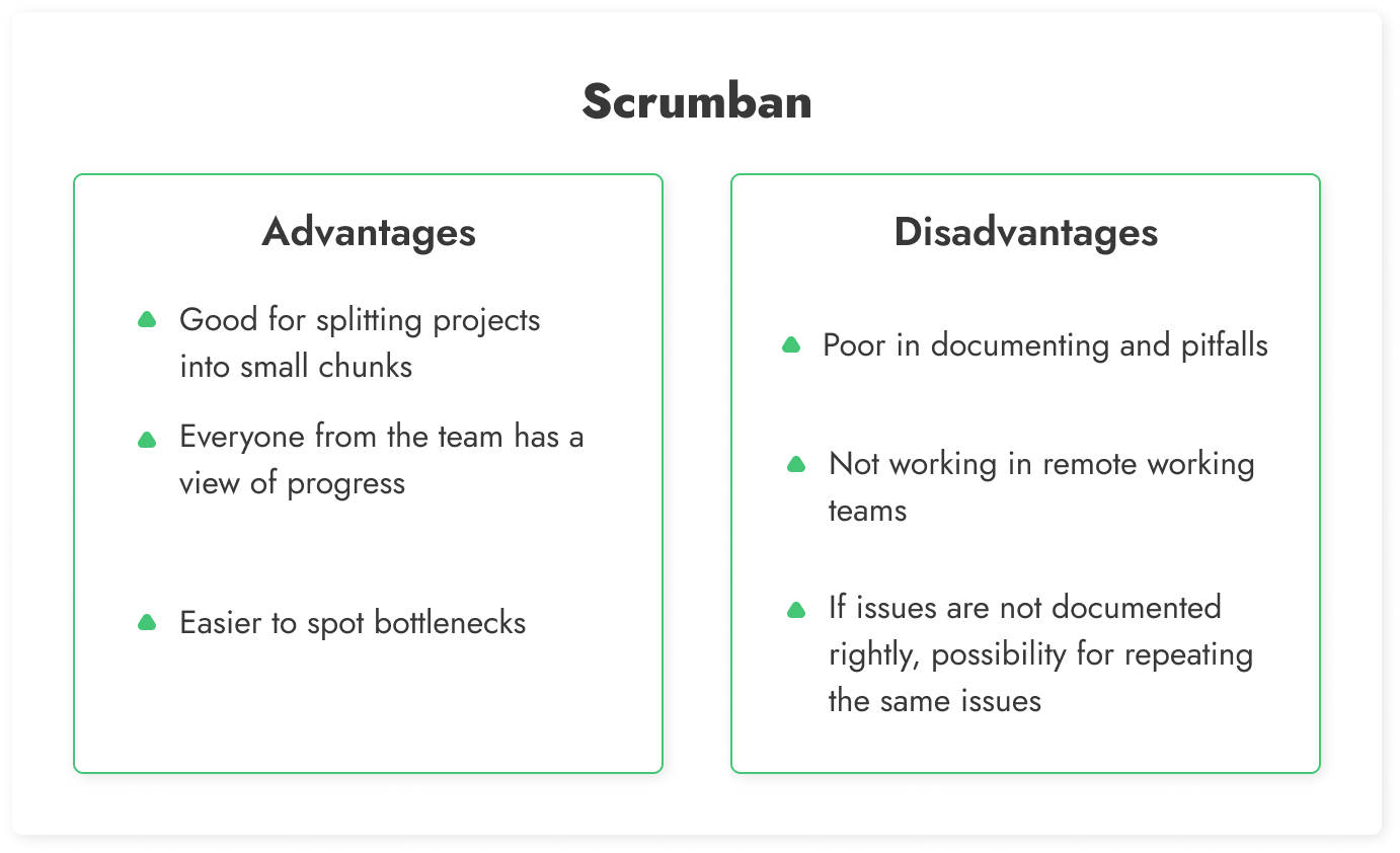 scrumban agile pros and cons