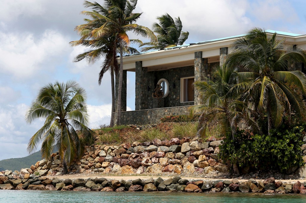 A view of Jeffrey Epstein's stone mansion on Little St. James Island, a property owned by Jeffrey Epstein, Wednesday, August 14, 2019. 