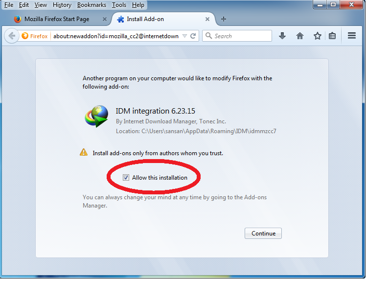 Integrating Internet Download Manager with Firefox Enables Automatic Downloads on All Pages 