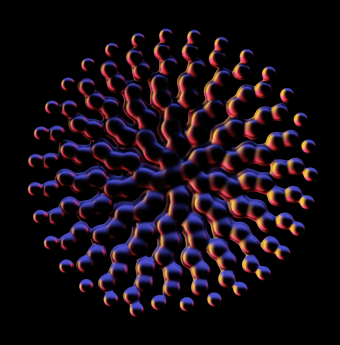 cientific gradients Liquid metaballs noise polsola Retro science