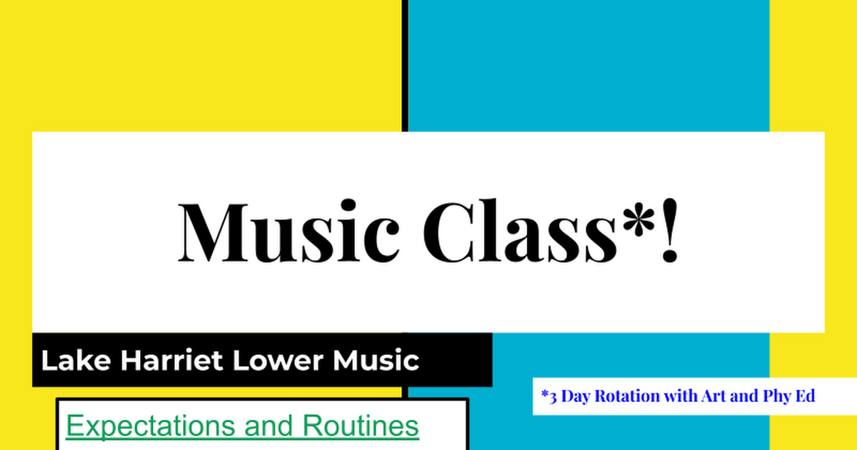 LHL Music Class Lesson Forecasts, 22-23