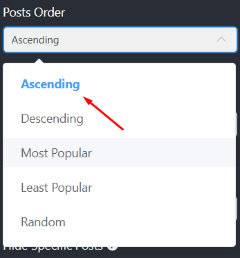 Twitters settings posts order