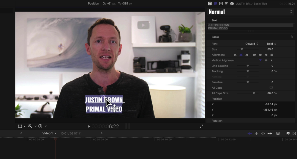 There are a ton of text customization options available inside Final Cut Pro