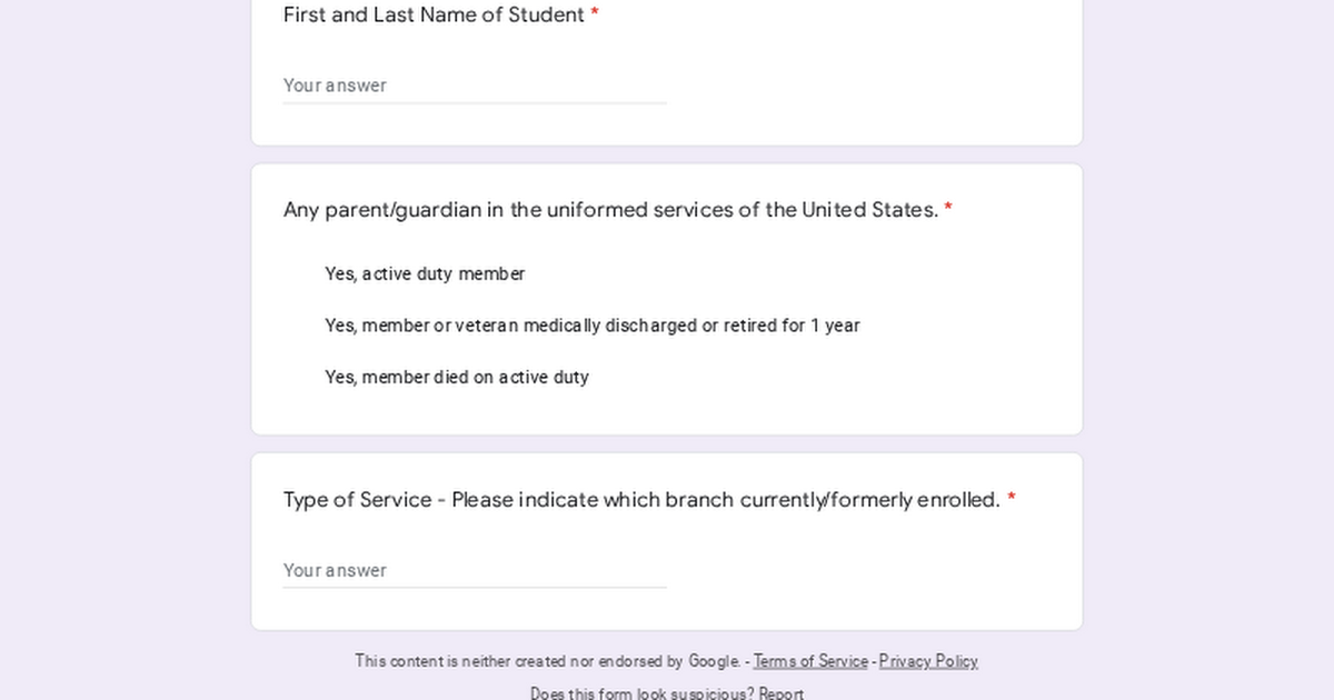 Military status