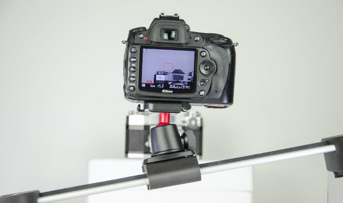 A camera on a stand

