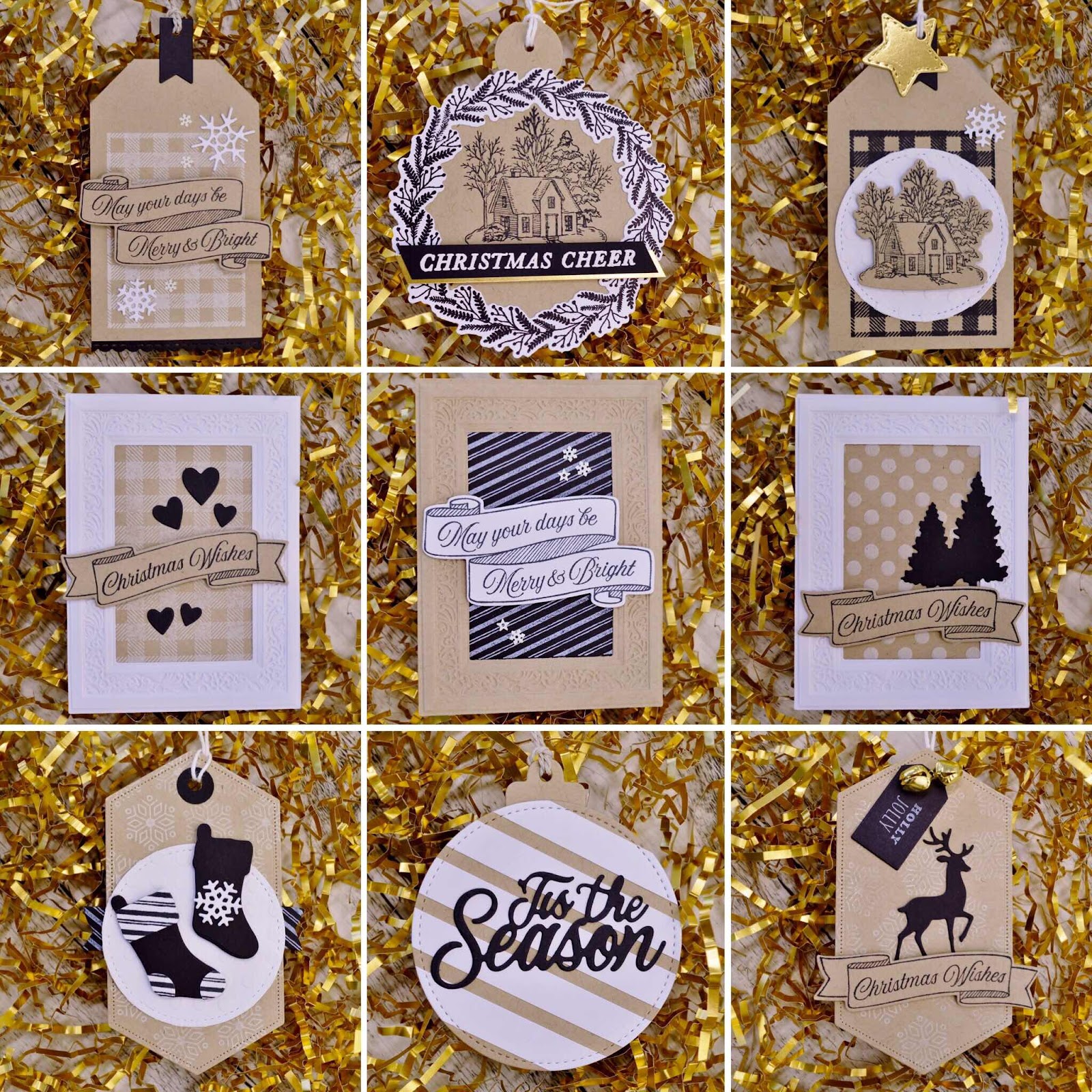 Artisan Design Team 2019, Corporate Blog Post, Christmas Gift Tags, Tidings All Around, Heirloom Frames Dies & Embossing Folders, Jolly Season Dies, Pizza Gift Box, 
