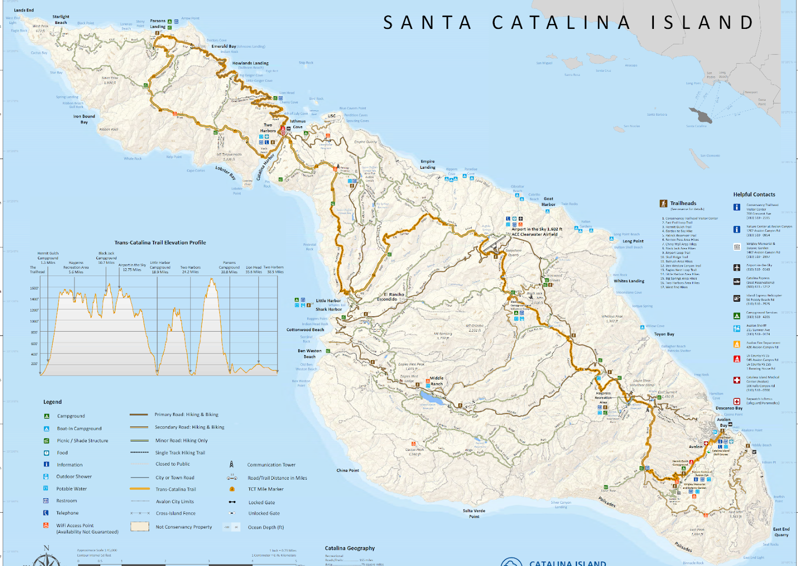 Map of catalina island