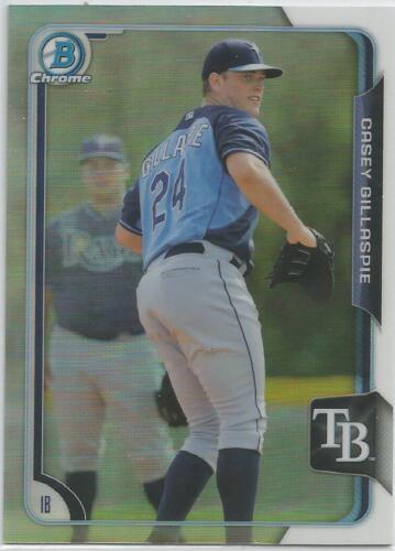 Casey Gillaspie Tampa Bay Rays 2015 Bowman Draft Refractor - Picture 1 of 2