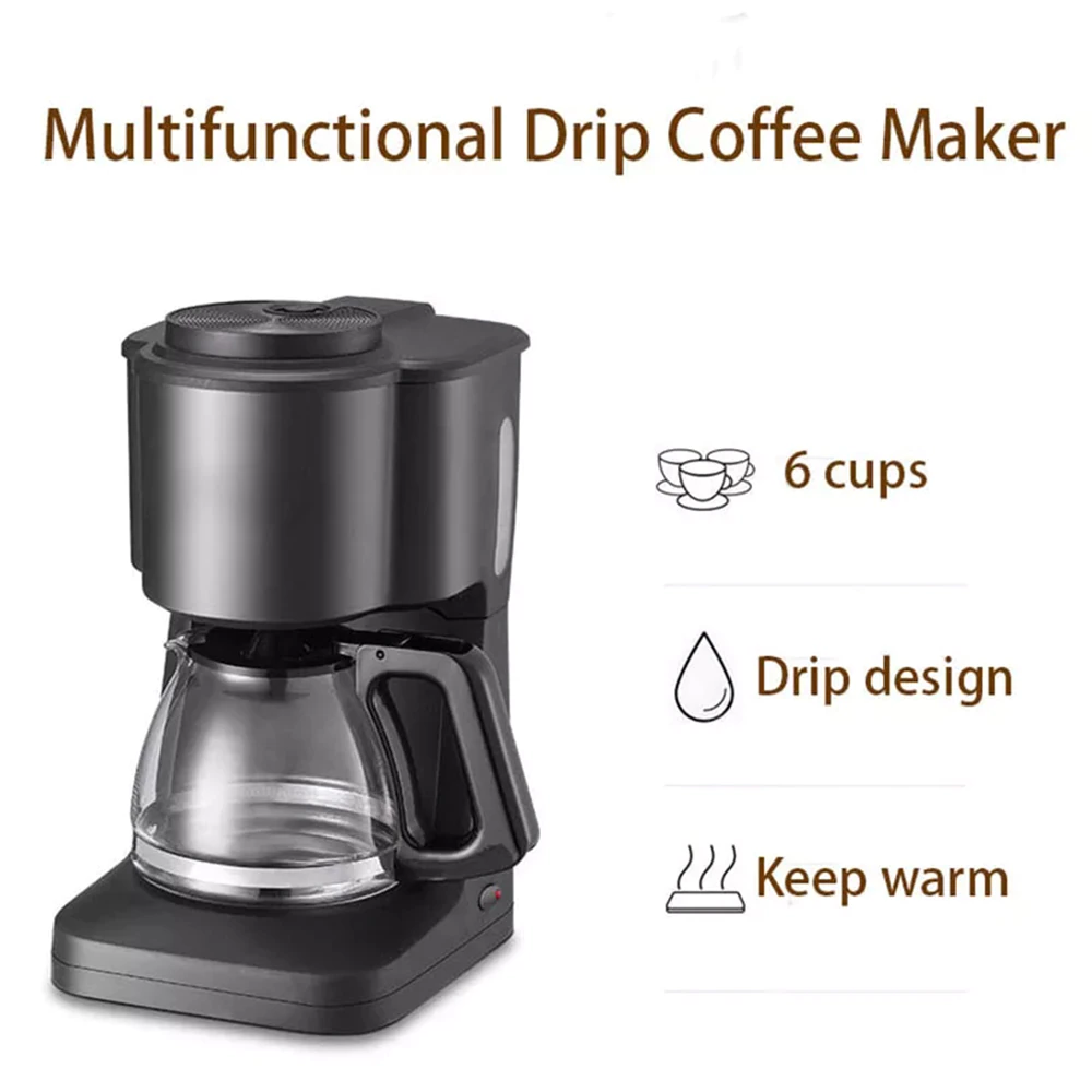 220V 600W Drip Coffee Maker Portable Steam Coffee Pot Household