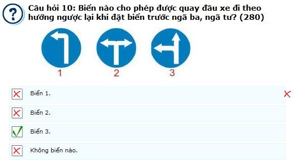 Câu hỏi 280 - câu hỏi khó thi lý thuyết bằng lái ô tô