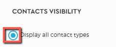 display all contact types
