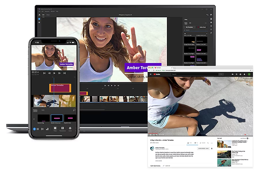 Adobe Premiere Rush - a social media video editor