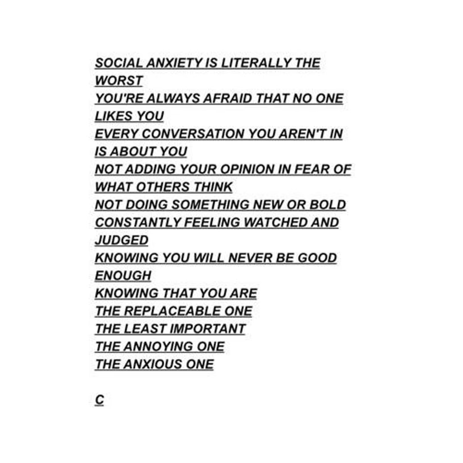 Which are some anxiety posts on Tumblr? 