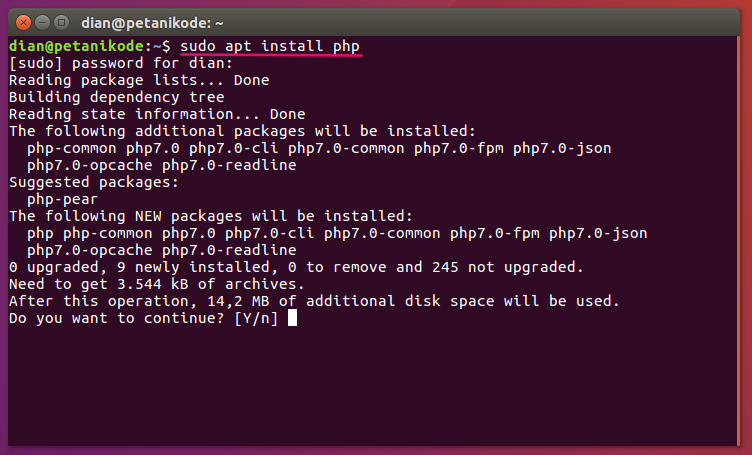 Install PHP 7 di Linux