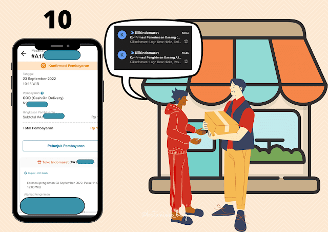 Bagaimana kita tahu pemesanan barang telah diterima di Klik Indomaret?