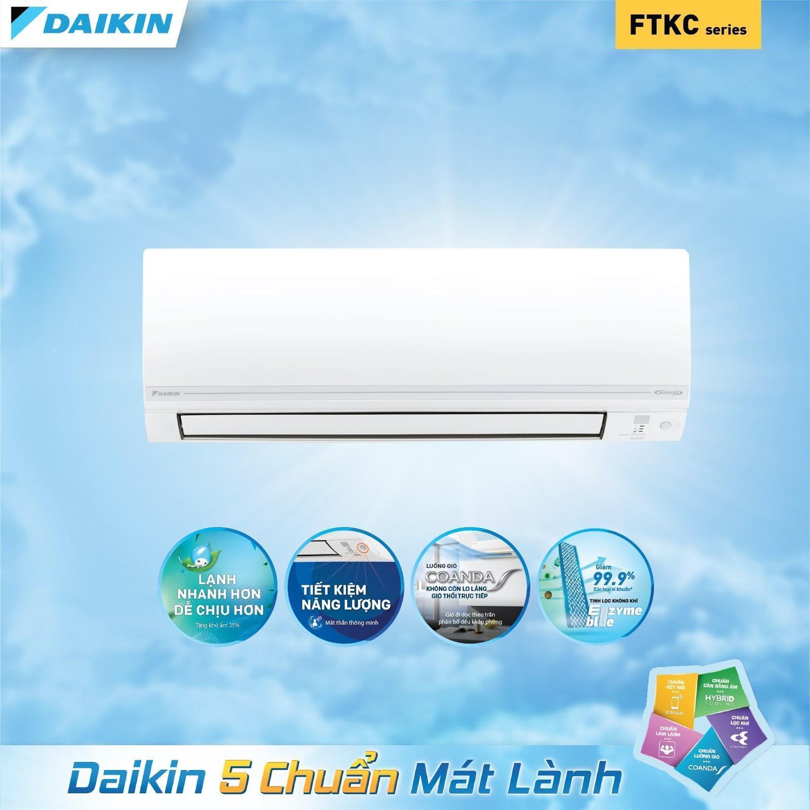 Điều hòa Daikin FTKC Series được tích hợp phin lọc khử mùi xúc tác <span class='marker'>quang quẻ</span> Apatit Titan khử mùi diệt khuẩn giúp cuộc sống của bạn <span class='marker'>trong lành</span> hơn.